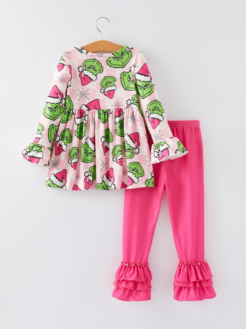 christmas-girls-cartoon-print-outfit-set Rylee Faith Designs - Sophia's Style-3